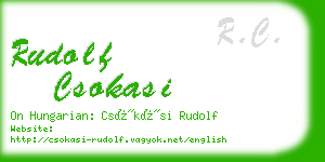 rudolf csokasi business card